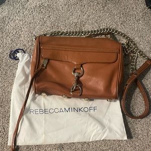 Rebecca Minkoff mini M.A.C. crossbody bag in cognac (brown)
